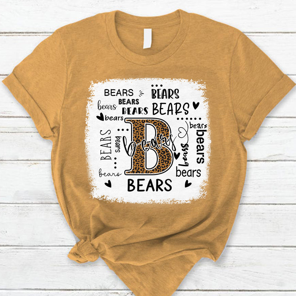 Bears Leopard Teacher T-Shirt