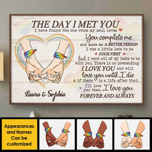 You're The One Whom My Soul Loves, LGBTQ+ Couples - Gift For Couples, Personalized Horizontal Poster