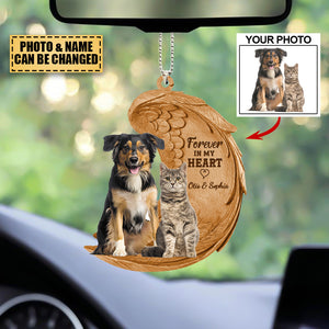 Personalized Car Hanging Ornament - Gift For Dog Lover - Forever In My Heart