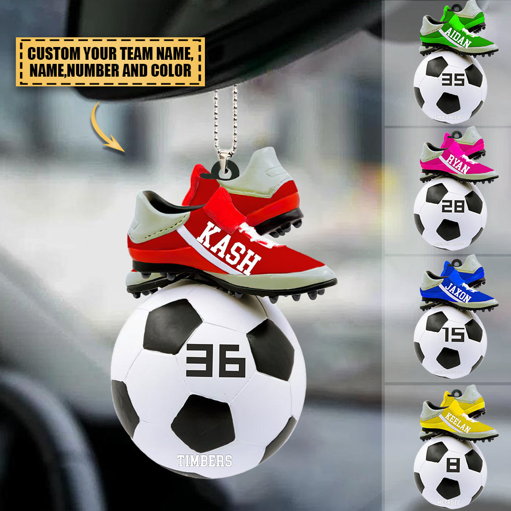 Personalized soccer Hanging Ornament-Great Gift Idea For Soccer Players&Soccer Lovers