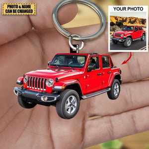 Personalized Off-Road Car Acrylic Keychain -- Custom Your Photo