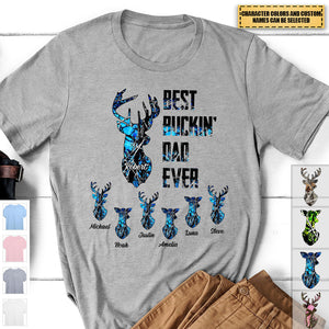 Best Buckin' Dad Ever Personalized Shirt Gift For Dad, Hunting Lovers