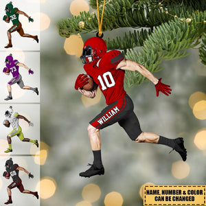 2023 New Release Personalized American Football Player Acrylic Christmas / Car Ornament - Gift For Football Player Football Lovers