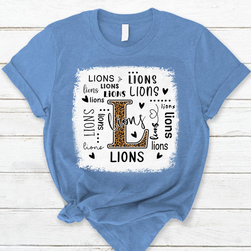 Lions Leopard Teacher T-Shirt