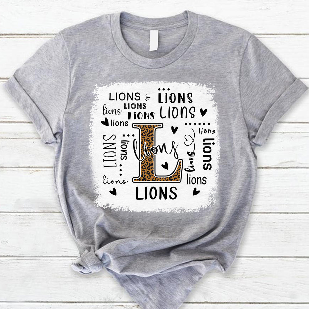 Lions Leopard Teacher T-Shirt