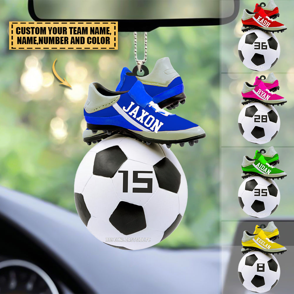 Personalized soccer Hanging Ornament-Great Gift Idea For Soccer Players&Soccer Lovers