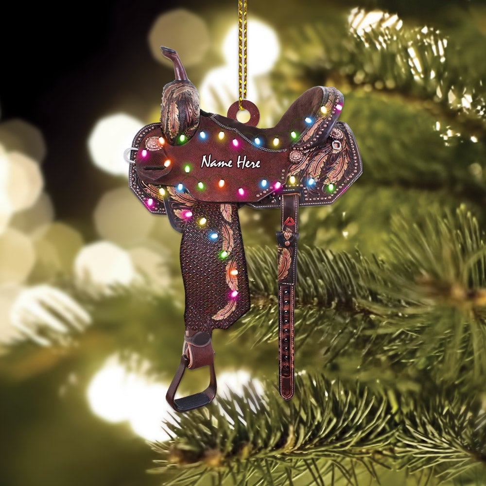 Personalized Horse Saddle For Horse Lovers Riding Horse Ornament