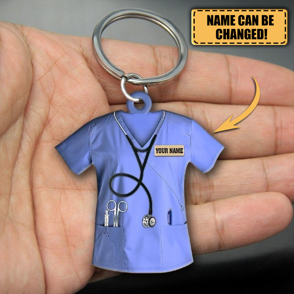 Personalized Nurse Scrubs - Gift For Nurse Acrylic Keychain