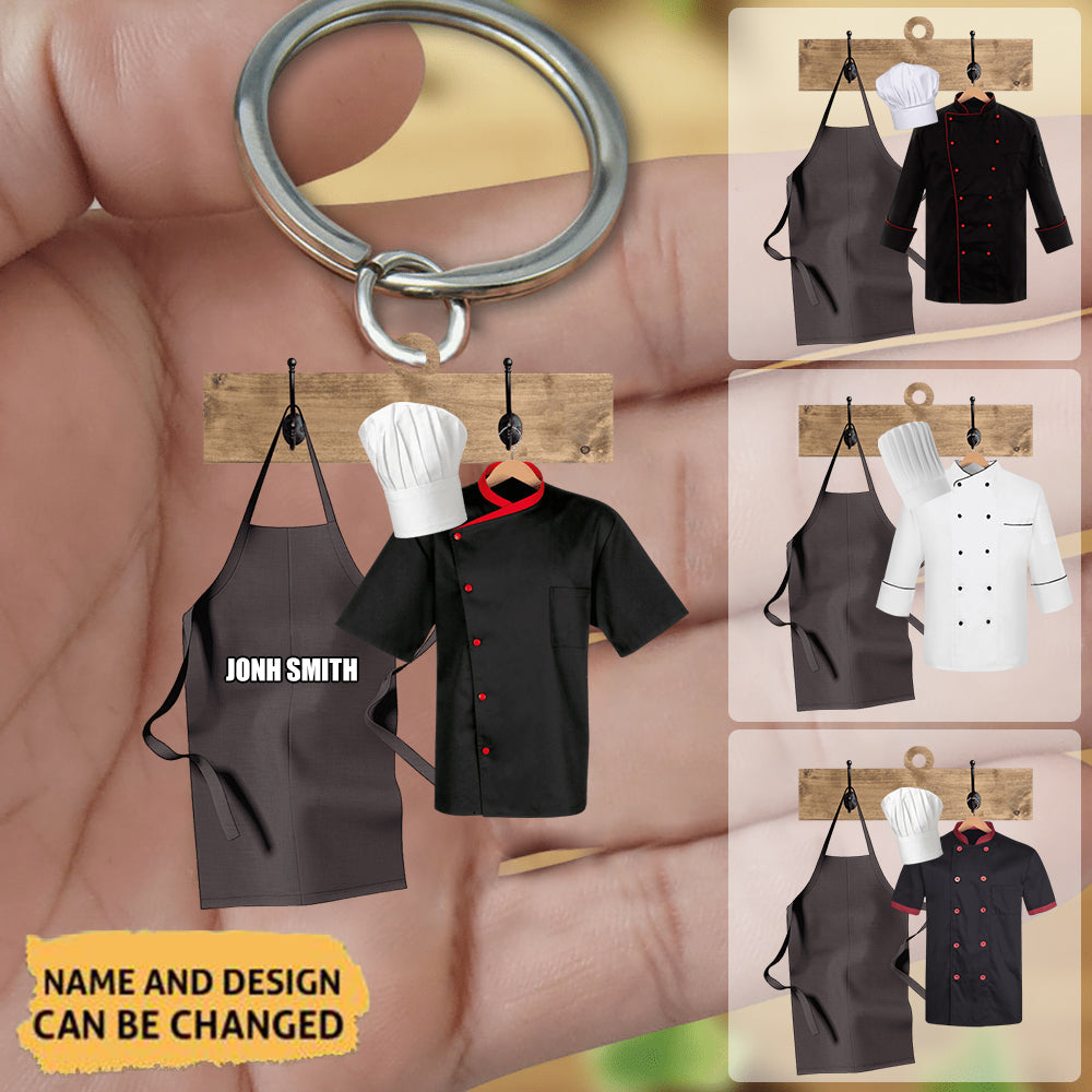 Chef's Uniform/Gift For Chef/Cook - Personalized Flat Acrylic Keychain