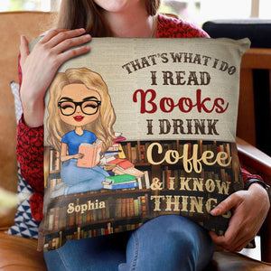 A Girl Who Loves Books Reading - Reading Gift - Personalized Custom Pillow