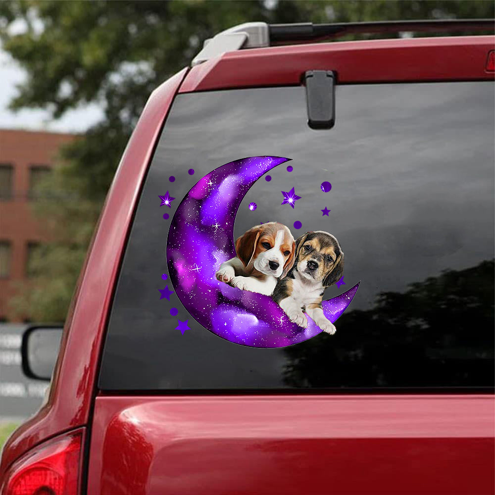 Beagle I Love You To The Moon Decal