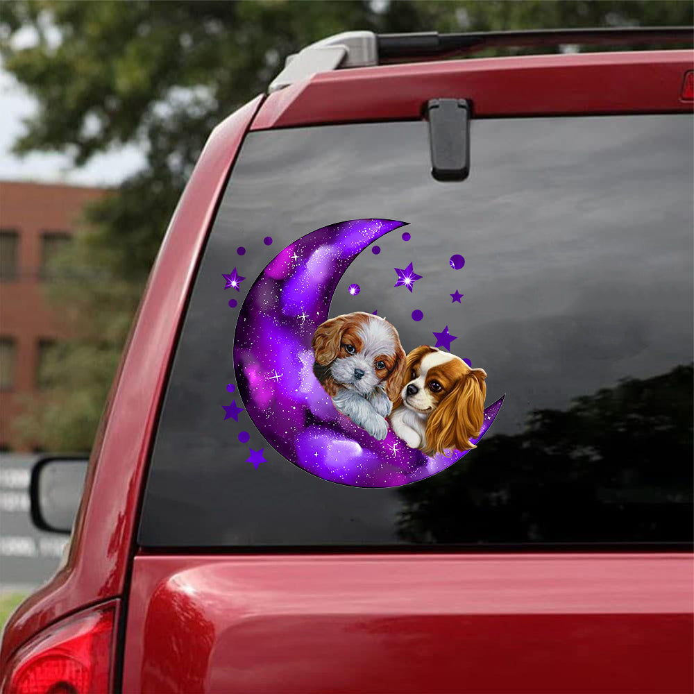 Cavalier King Charles Spaniel I Love You To The Moon Decal