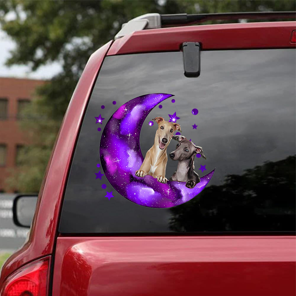 Greyhound I Love You To The Moon Decal