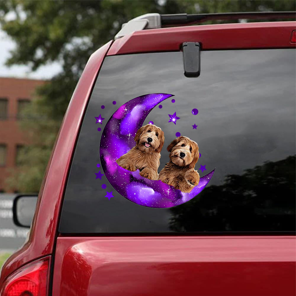 Labradoodle I Love You To The Moon Decal