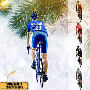 New Release Personalized Cyclist / Bike Riding Acrylic Ornament, Gift For Cyclists
