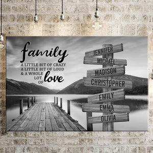 River Pier A Little Whole Lot of Love Multi-Names Premium Canvas Poster