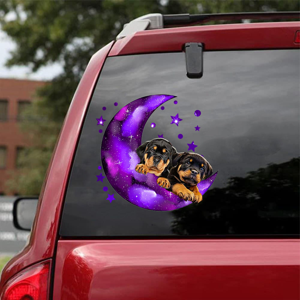 Rottweiler I Love You To The Moon Decal