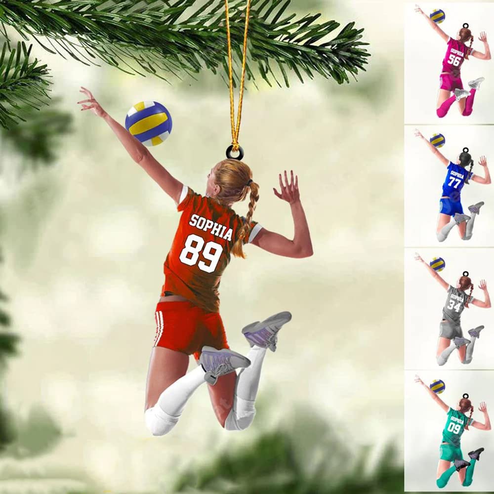 Personalized Volleyball/beach volleyball Acrylic Ornament-Gift For Volleyball Players/Lovers
