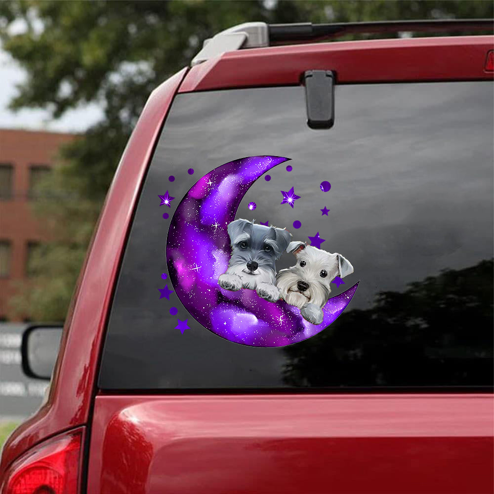 Schnauzer I Love You To The Moon Decal