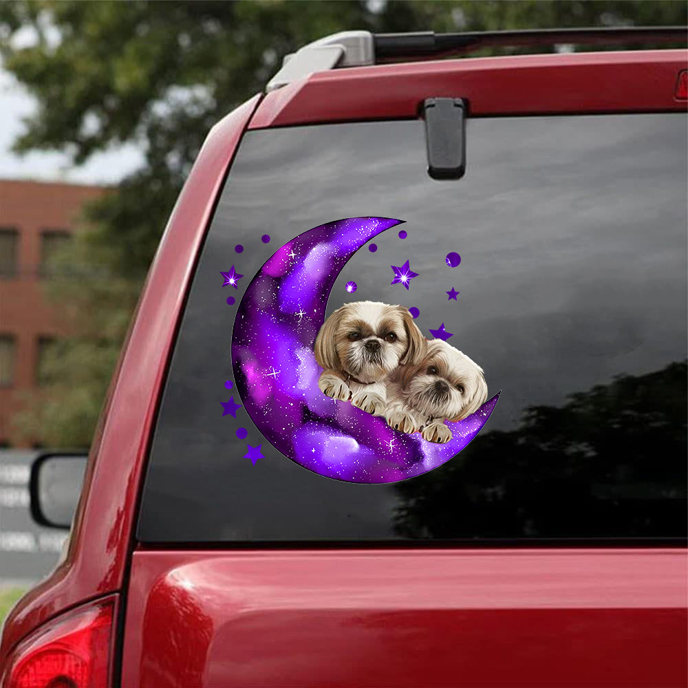 Shih Tzu I Love You To The Moon Decal