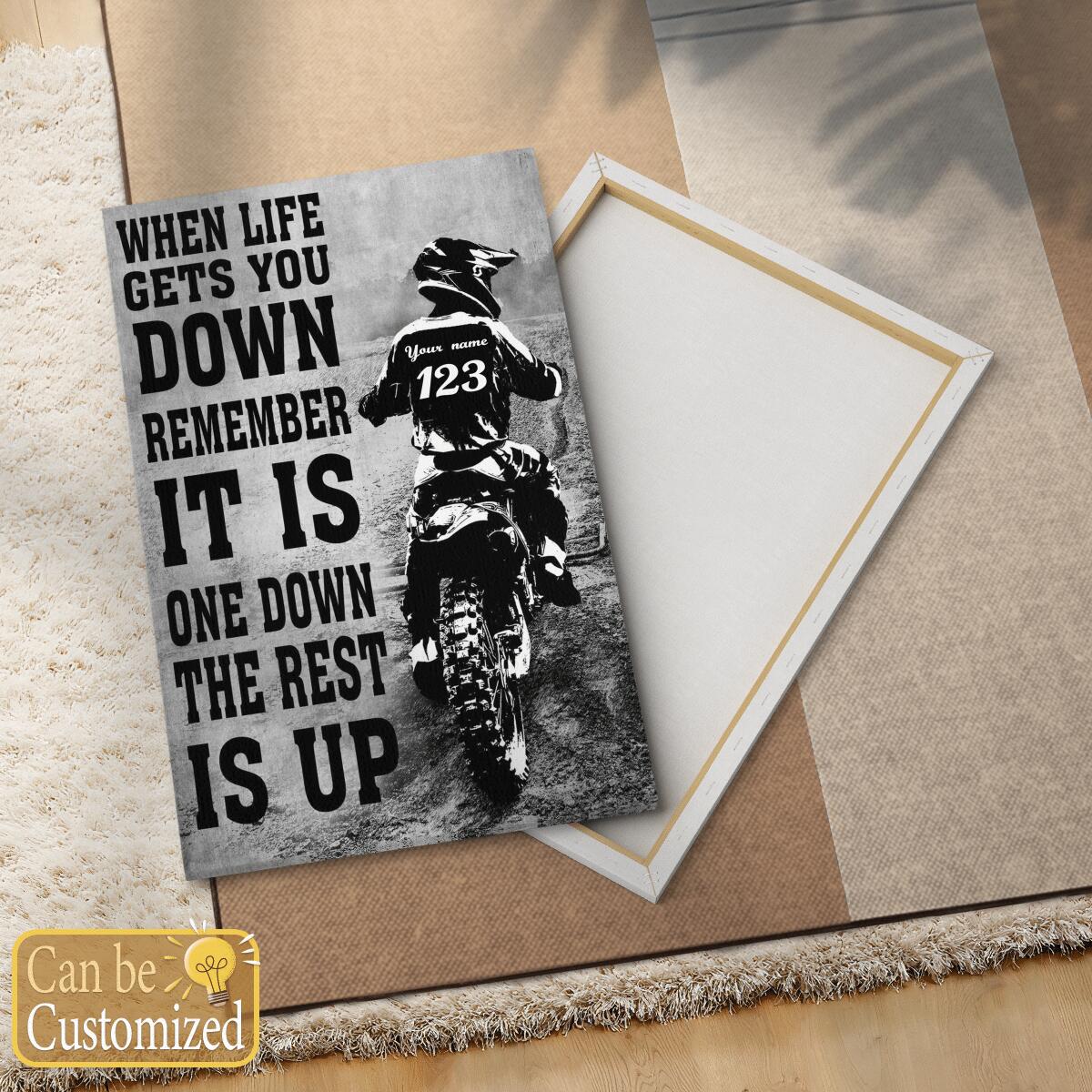 When Life Gets You Down Remember It'S One Down The Rest Is Up Vertical Personalized Poster