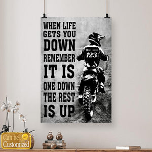 When Life Gets You Down Remember It'S One Down The Rest Is Up Vertical Personalized Poster