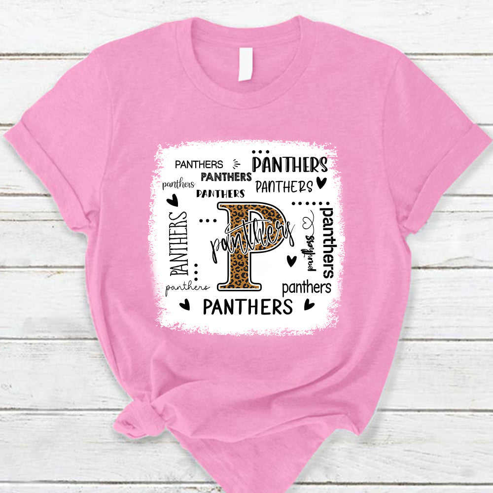 Panthers Leopard Teacher T-Shirt