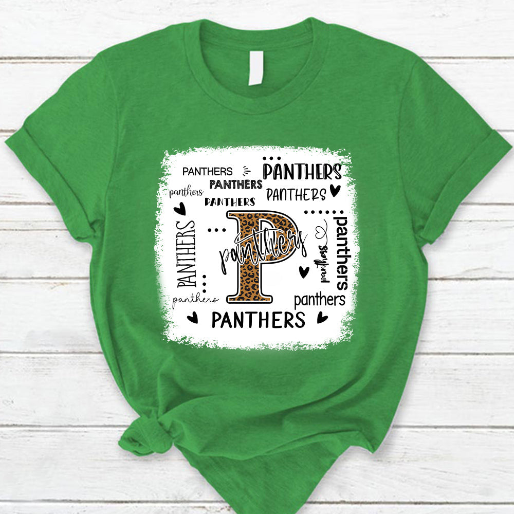 Panthers Leopard Teacher T-Shirt