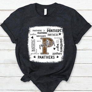 Panthers Leopard Teacher T-Shirt