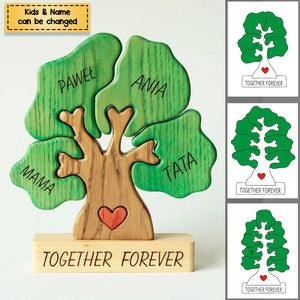 Personalized Family Tree Wooden Art Puzzle, Gift For Family