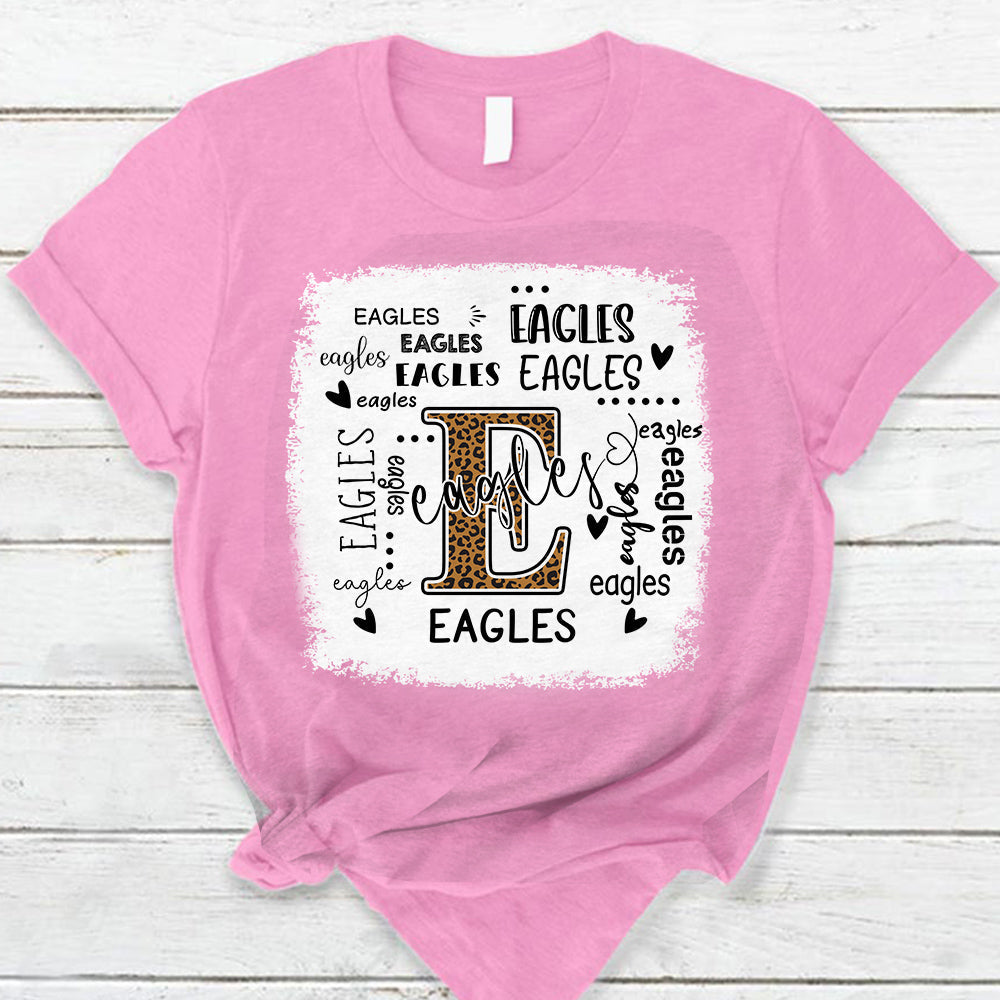 Eagles Leopard Teacher T-Shirt