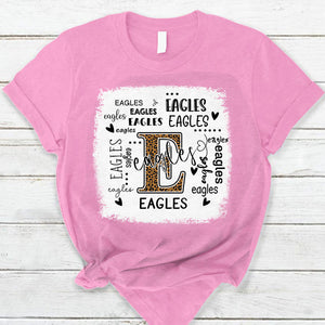 Eagles Leopard Teacher T-Shirt
