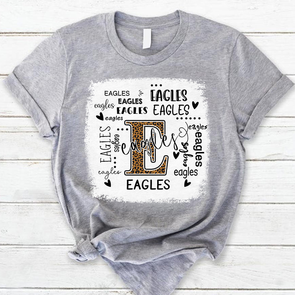 Eagles Leopard Teacher T-Shirt