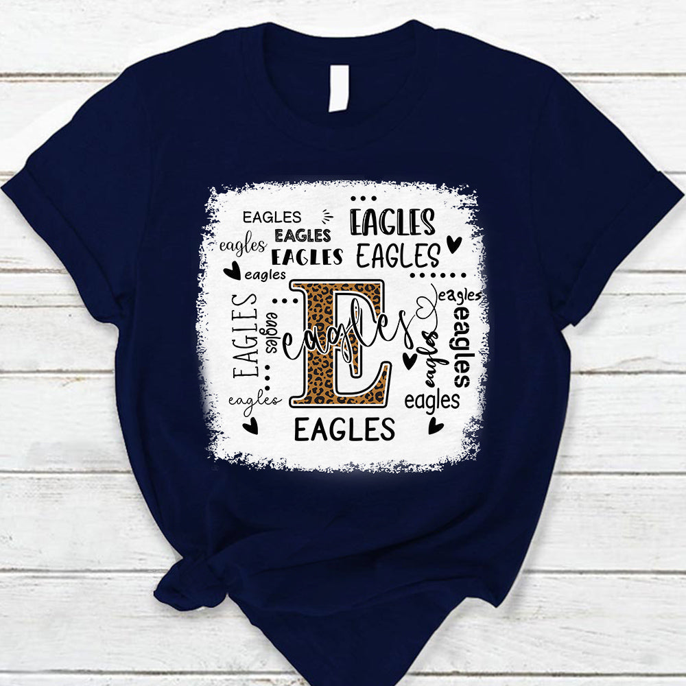 Eagles Leopard Teacher T-Shirt