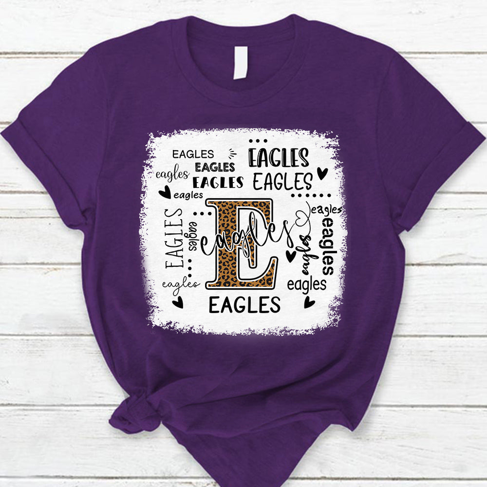 Eagles Leopard Teacher T-Shirt