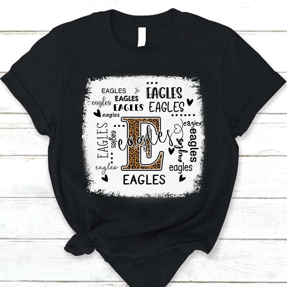 Eagles Leopard Teacher T-Shirt