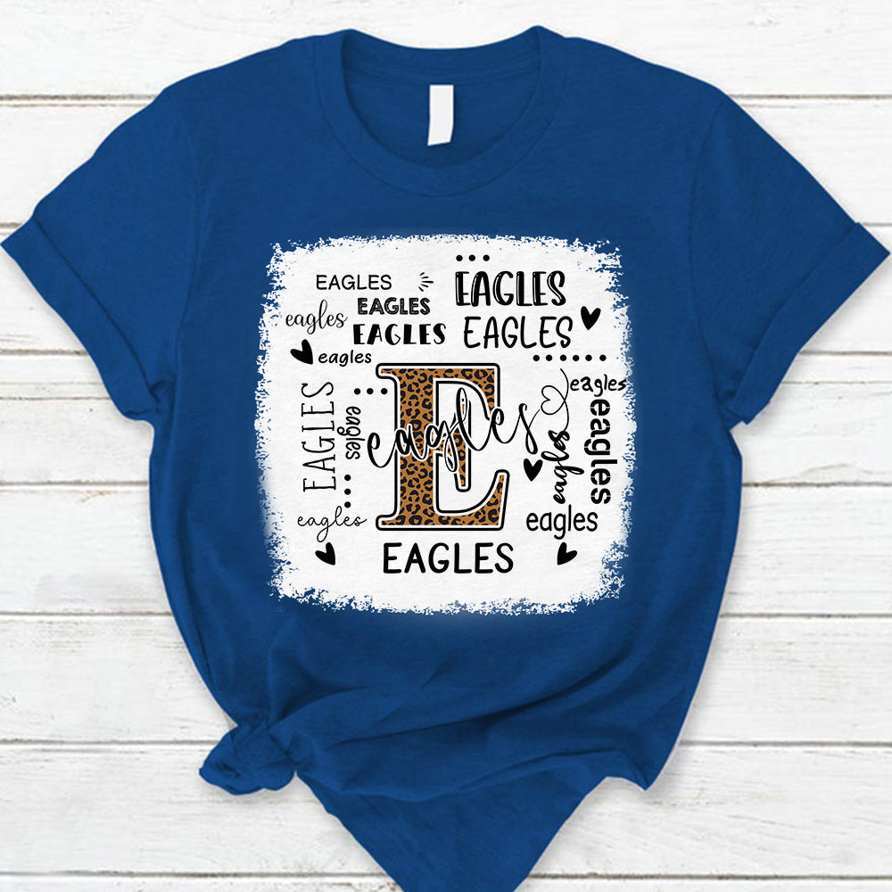Eagles Leopard Teacher T-Shirt