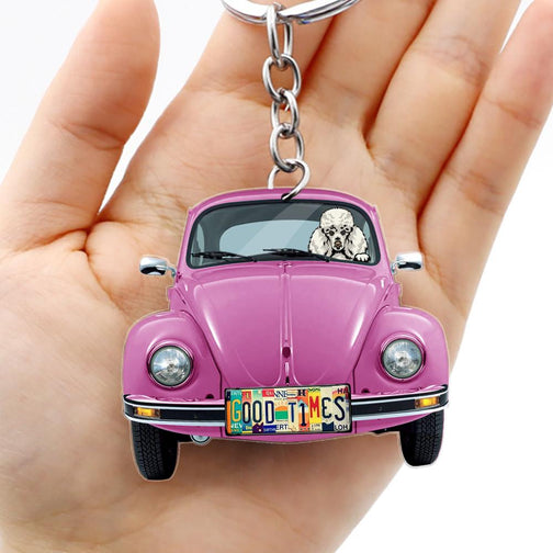 Classic Car Dog Breeds Custom Acrylic Keychain