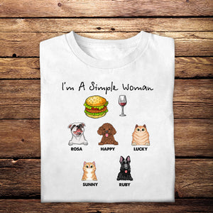 I Am A Simple Woman - Personalized Apparel - Gift For Dog Lovers