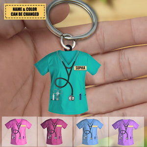 Personalized Nurse Scrubs - Gift For Nurse Acrylic Keychain